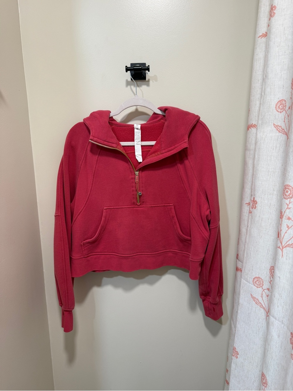 lululemon athletica Cropped Half-Zip Hoodie - Red